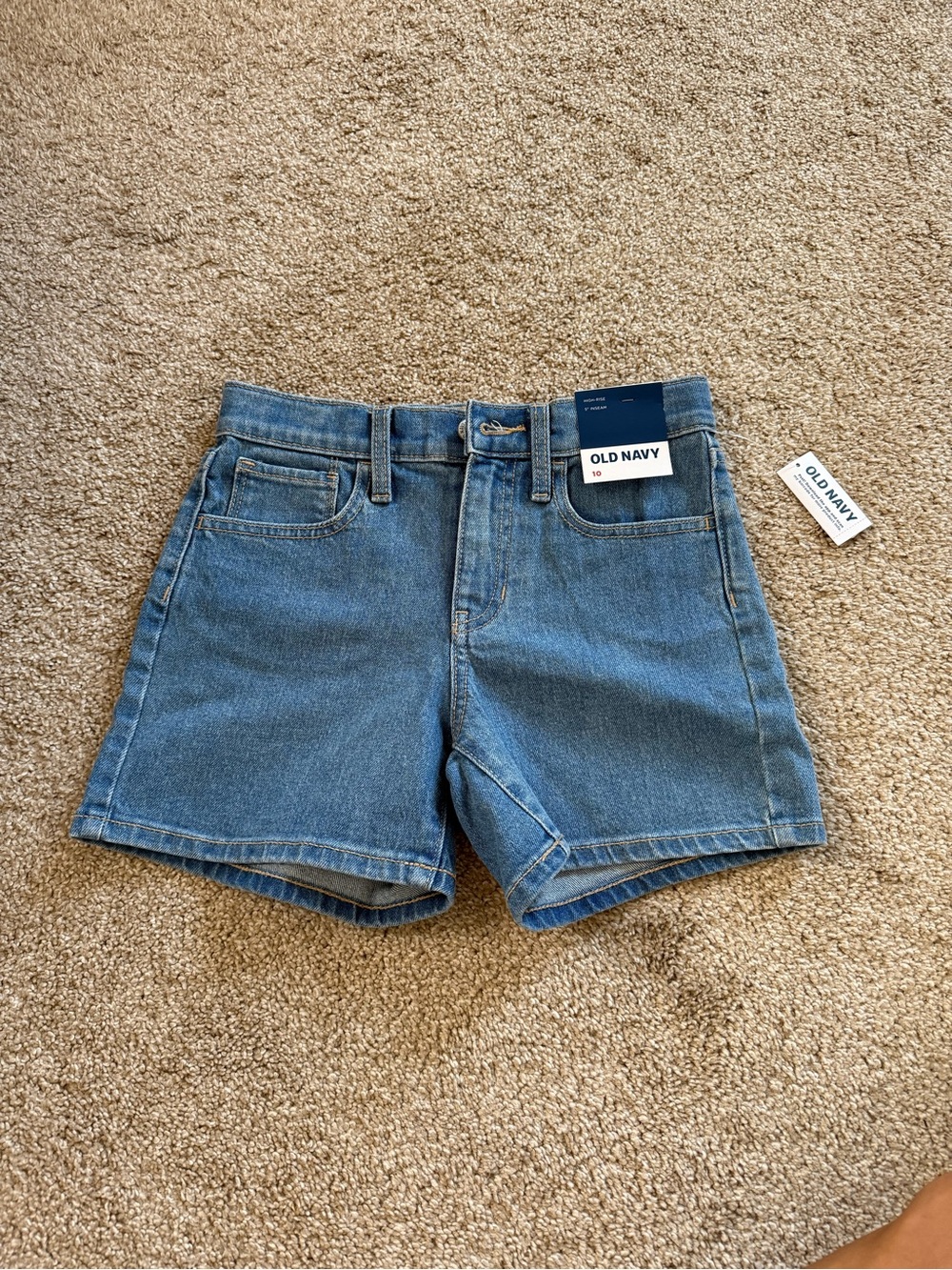 BNWT Old Navy Girls High-Rise 5 inch Denim Shorts Size 10